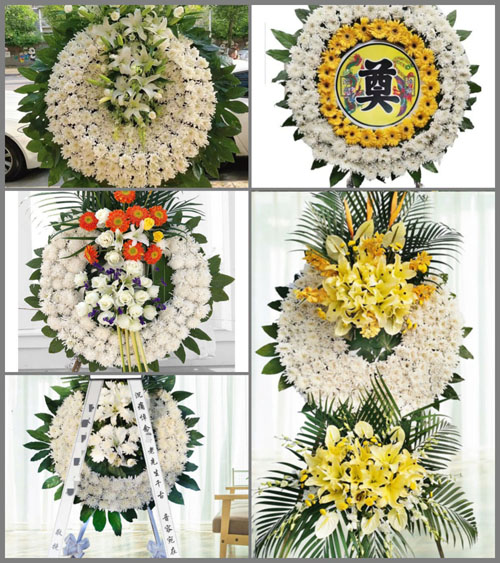 山西大同灵丘县上寨镇雁翅村花圈速递